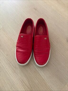 Michael Kors woman Red Slip-On Sneakers with White Soles